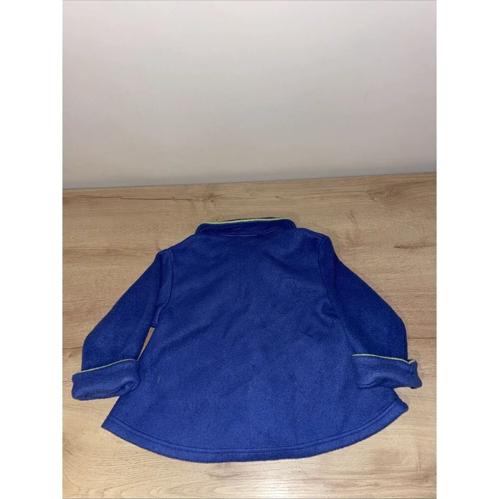 2 Cute 4 You Fleece Jacket Toddler Blue Peplum Flower Buttons Vintage 90s 2T